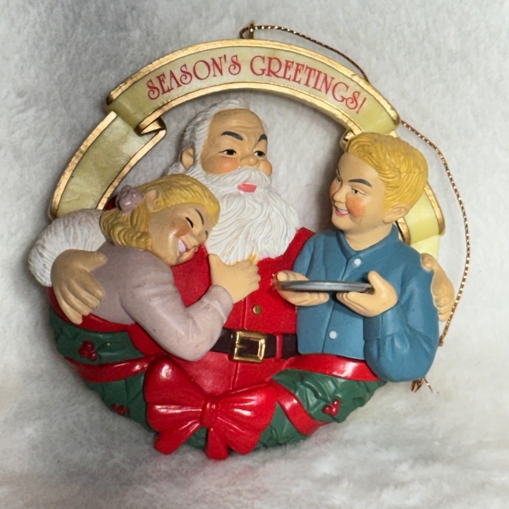 Coca-Cola Seasons Greetings 1953 Santa Claus Christmas Ornament Resin Multi